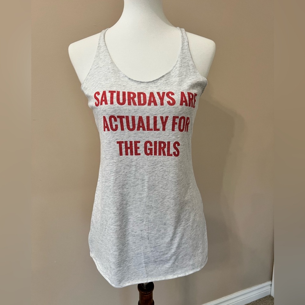 Next Level Saturdays Are Actually For The Girls Racerback Tank (10)